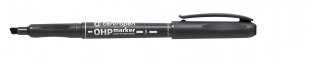 Permanentní popisovač Centropen OHP Marker 2638 B - klínový hrot, 1-3 mm, černý