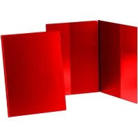 Psací desky s kapsami Sporo - A4, svislé kapsy, plastové, červené