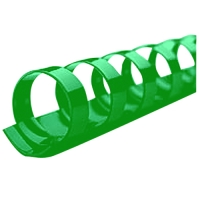 Kroužkový hřbet - 6 mm, plastový, zelený, 200 ks