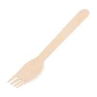 Dřevěná vidlička - 16 cm, 10 ks