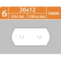 Značkovací etikety do etiketovacích kleští (EZ) - SAMARK, 26x12 mm, bílé, 1500 etiket - DOPRODEJ