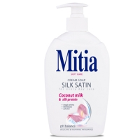 Tekuté mýdlo Mitia - s dávkovačem, silk satin, 500 ml