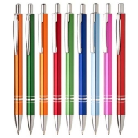 Kuličkové pero Renza - 0,7 mm, kovové, mix barev - DOPRODEJ