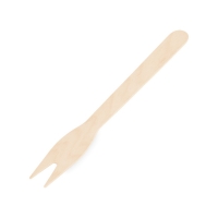 Dřevěná svačinová vidlička - 12 cm, 500 ks