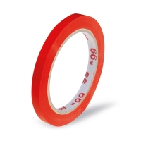 Lepící páska pro zavírací strojek - solvent, 9 mm x 66 m, červená