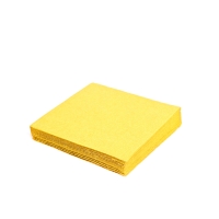 Papírové ubrousky - 33x33 cm, jednovrstvé, 100% celulóza, žluté, 100 ks