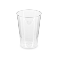 Plastový kelímek Krystal 0,25 l - PS, transparentní, 50 ks