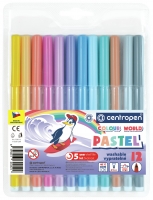 Barevný popisovač Centropen Colour World Pastel 7550/12 - 1 mm, sada 12 ks