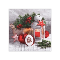 Vánoční ubrousky - 33x33 cm, třívrstvé, 100% celulóza, dekorace, 20 ks