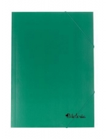 Spisové desky s gumou A4 Victoria - 3 klopy, karton, zelené
