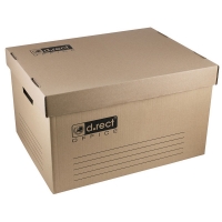 Archivační box s víkem D.Rect 2110 - 545x363x317 mm, hnědý