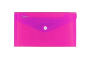 Spisové desky s drukem DL Opaline - plastové, transparentní, růžové
