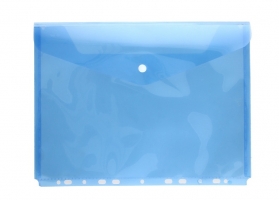 Závěsné spisové desky s drukem A4 - plastové, transparentní, modré