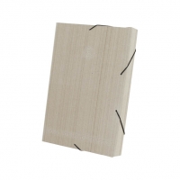 Spisové desky s gumou A4 Emba Luxor - 3 klopy, 320x222x40 mm, karton, hnědé