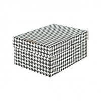 Archivační box s víkem Emba TDV - 220x155x100 mm, černý, 2 ks