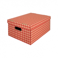 Archivační box s víkem Emba RDV - 440x320x200 mm, červený, 2 ks