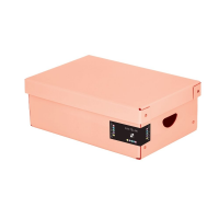 Archivační box s víkem Pastelini - 355x240x90 mm, lamino, meruňkový