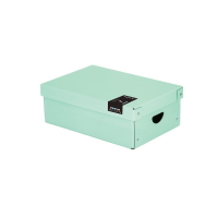 Archivační box s víkem Pastelini - 355x240x90 mm, lamino, zelený