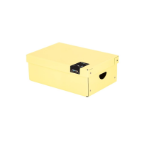 Archivační box s víkem Pastelini - 355x240x90 mm, lamino, žlutý