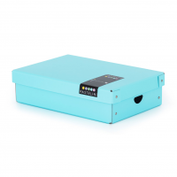 Archivační box s víkem Pastelini - 355x240x90 mm, lamino, modrá