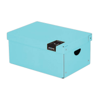 Archivační box s víkem Pastelini - 355x240x160 mm, lamino, modrý
