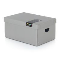 Archivační box s víkem Pastelini - 355x240x160 mm, lamino, šedý