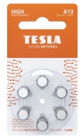 Zinkovzduchové baterie Tesla 1,45 V - do naslouchadel, PR48, typ A13, 6 ks