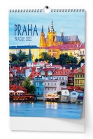 Nástěnný obrázkový kalendář - Praha, A3, měsíční