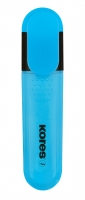 Zvýrazňovač Kores Bright Liner Plus - klínový hrot, 0,5-5 mm, modrý