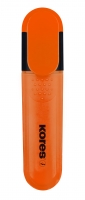 Zvýrazňovač Kores Bright Liner Plus - klínový hrot, 0,5-5 mm, oranžový