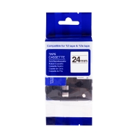 PRINTLINE kompatibilní páska s Brother, TZE-S251,24mm, černý tisk/bílý podklad, extr. adh.
