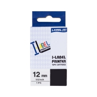 PRINTLINE kompatibilní páska s Casio XR-12BU1 12mm, 8m, černý tisk/modrý podklad