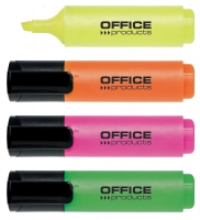 Zvýrazňovač Office Products - klínový hrot, 1-5 mm, sada 4 barvy