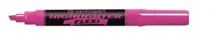 Zvýrazňovač Centropen Highlighter Flexi 8542 - klínový hrot, 1-5 mm, růžový