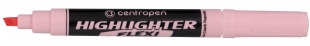 Zvýrazňovač Centropen Highlighter Flexi Soft 8542 - klínový hrot, 1-5 mm, růžový