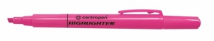 Zvýrazňovač Centropen Highlighter 8722 - klínový hrot, 1-4 mm, růžový