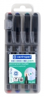 Permanentní popisovač Centropen CD/DVD/BD Pen 4606/4 - 1 mm, sada 4 ks