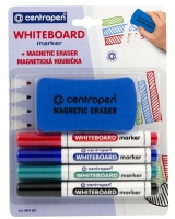 Popisovač na bílé tabule Centropen WB Marker 8559/4 - s houbičkou, 2,5 mm, sada 4 ks