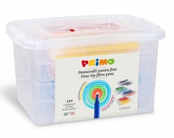 Barevný popisovač Primo - 2,5 mm, sada 120 ks, 10 barev, PP box