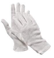 Bavlněné rukavice Kite - šité, bílé, velikost M