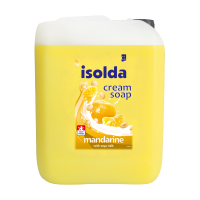 Krémové tekuté mýdlo Isolda - mandarinka se sójovým mlékem, žluté, 5 l