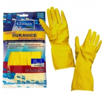 Úklidové rukavice S-7 - gumové-latexové, žluté, 1 pár