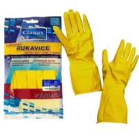 Úklidové rukavice M-8 - gumové-latexové, žluté, 1 pár