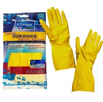 Úklidové rukavice XL-10 - gumové-latexové, žluté, 1 pár