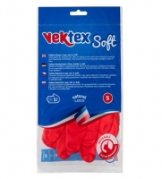 Úklidové rukavice Vektex Soft S-7 - gumové-latexové, 1 pár - DOPRODEJ