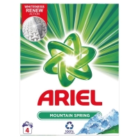 Prací prášek Ariel Mountain Spring - bílé prádlo, 4 dávky - DOPRODEJ