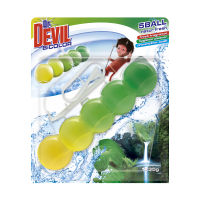 Závěsný WC blok Dr. Devil BiColor 5Ball - natur fresh, 35 g