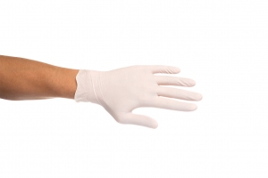 Vyšetřovací rukavice M - latex, lehce pudrované, 100 ks