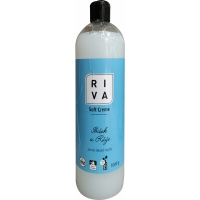Tekuté mýdlo Riva Soft Creme - hydratační, ibišek a růže, bílé, 1 l - DOPRODEJ