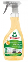 Multifunkční čistící prostředek na lesklé povrchy Frosch - pomeranč, s rozprašovačem, 500 ml